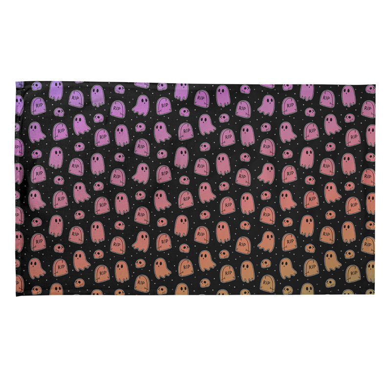 Mcguinness Tea Towel Kitchen Towel, Cotton Twill, Light Purple/Orange