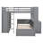 Loft Bed with a Stand-alone bed, Shelves,Desk,and Wardrobe-8001946-8001951