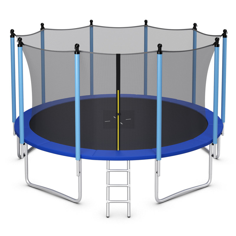 Trampoline de cour arrière de 15 pi avec enceinte sécuritaire Topbuy Patiojoy