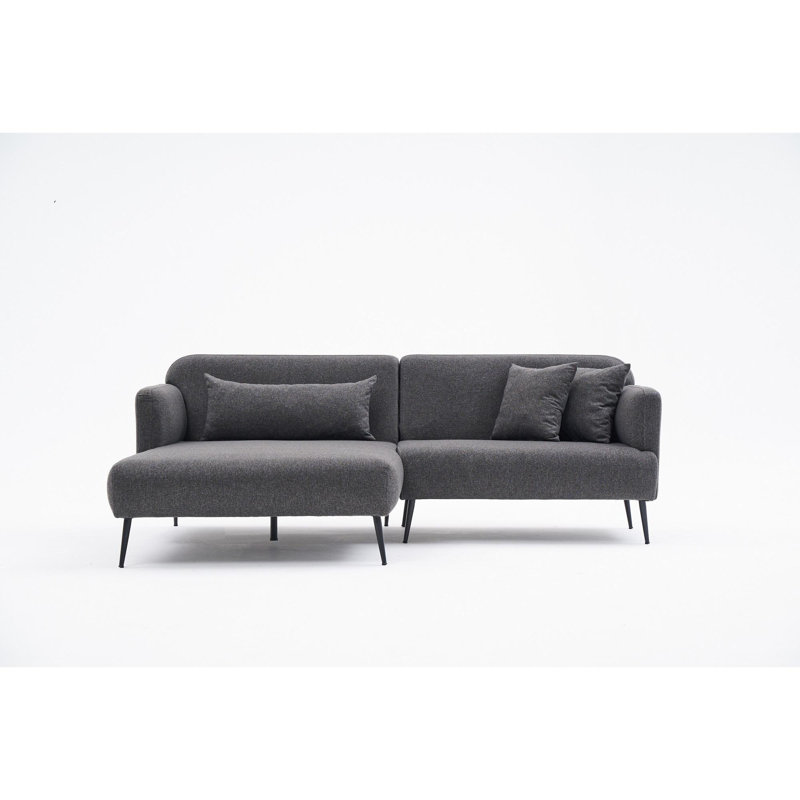 Coeta 3 Seater Sofa & Chaise, Anthracite, Right Hand Facing, 120cm H x 170cm W x 130cm D
