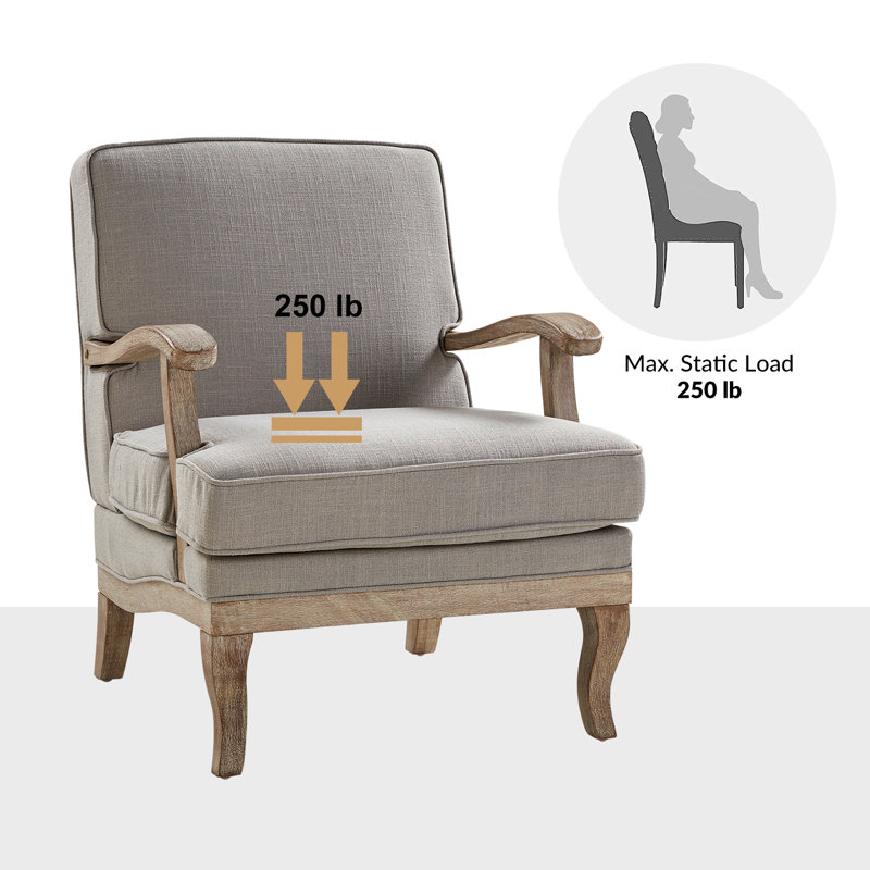 Upholstered Armchair, Grey
