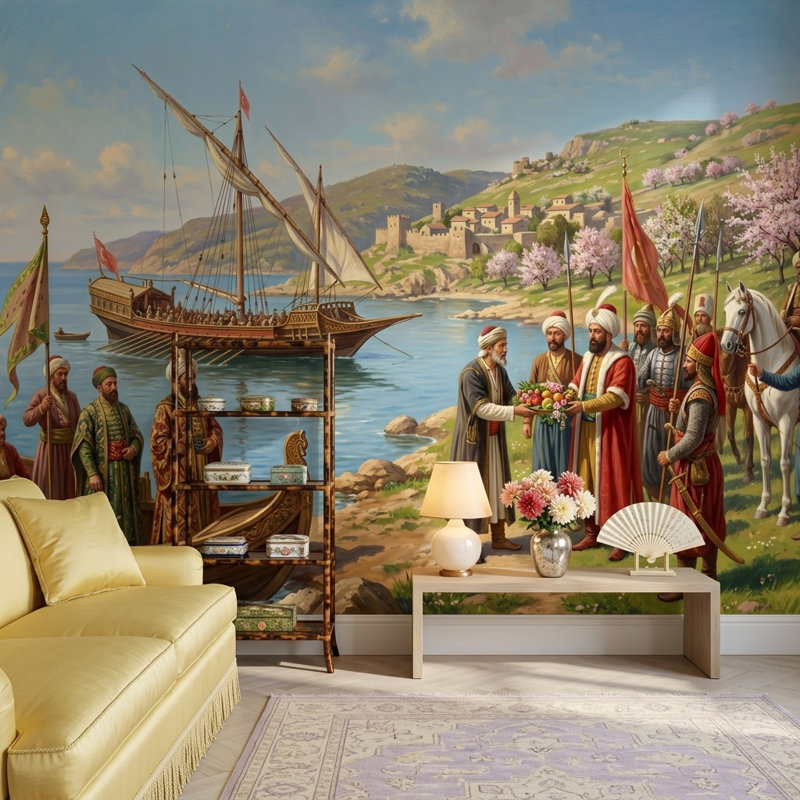 Papier peint mural Walls, 200 po x 120 po, Peler et coller