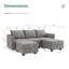 Manusite Modular Reversible Sectional Sofa Upholstered Sofa Couch with Chaise-1094870682