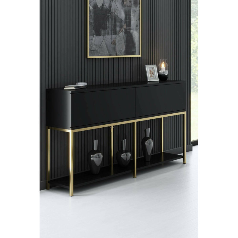 Adharsh 150cm Sideboard, Black/Gold