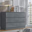 6 Drawer Chest Of Drawers: 110cm Wide. High Gloss Fronts. Scratch Resistant. Modern No Handle Design.-581136159