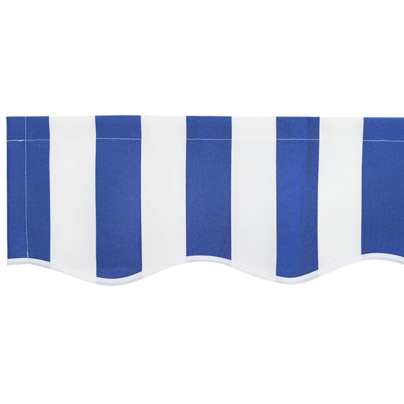 Breakwater Bay 20cm D Retractable Patio Awning, Blue/White Striped, 230 cm W x 20 cm D
