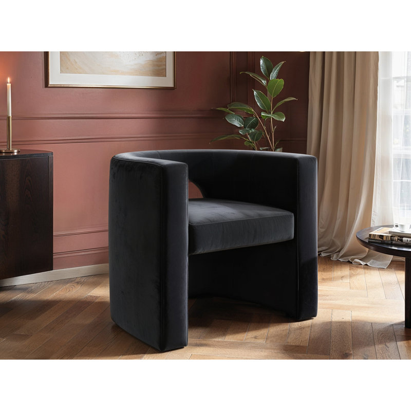 Velvet Accent Chair, Grey