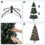 Arbre de Noël artificiel épinette enneigé, pré-décoré avec des pommes de pin et un pied pliable-422687687