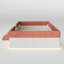 Lit simple tapissier sur pied avec clôture-133245905-133245906