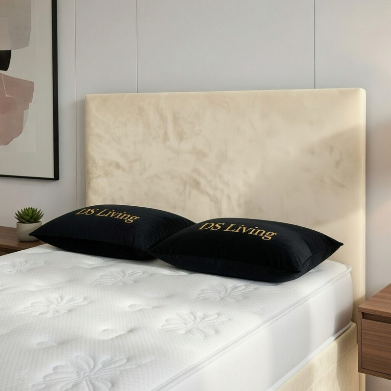 Upholstered Bed, Cream, Double
