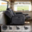 Canapé inclinable électrique Zero Wall Hugger avec chaleur et massage, canapé inclinable en velours 2 places Fabic avec console, ports USB, lumière DEL, rangement-132400457