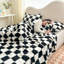 Checkered Lightweight Soft & Cozy Flannel Fleece Throw Blanket for Sofa & Bed in All Season-125344962-125344966