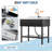 Stainless Steel Freestanding Utility Sink with Pull-Out Faucet, Single Bowl Slop Sink for Laundry Room, Garage, Commercial Kitchen & Dog Wash, 36 x 20 x 35.5inch-124365348