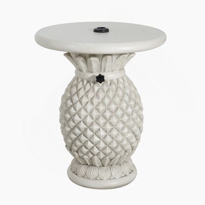 Table d'appoint en forme d'ananas, base de parasol pour patio extérieur