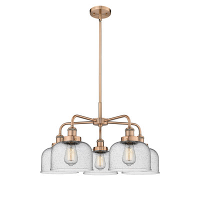 Lustre en verre à 5 lumières Bell