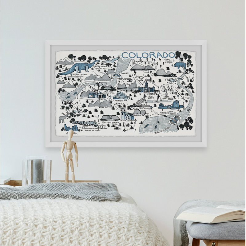 Colorado Sites - Reproduction de photo encadrée sur papier, H 16 po x l 24 po x P 1,5 po