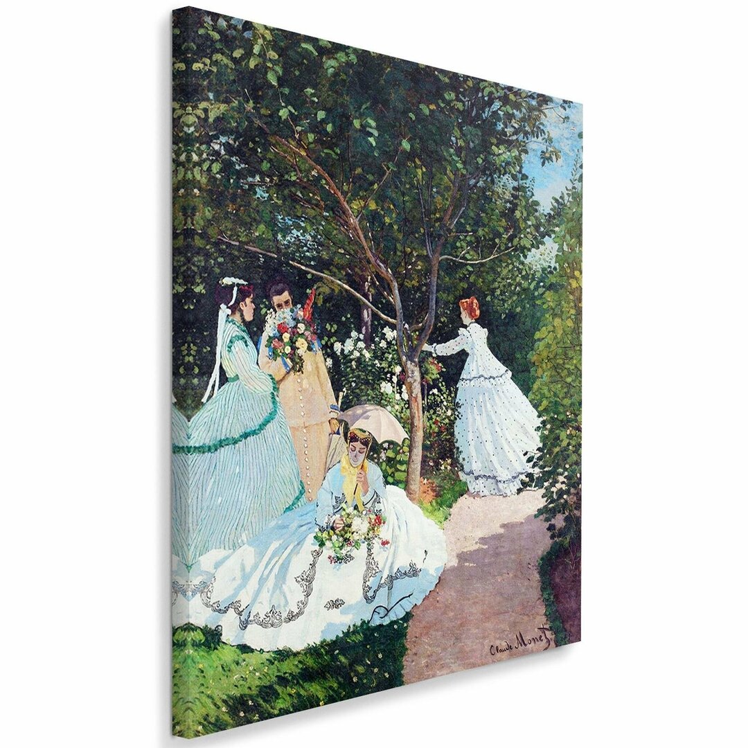 Leinwandbild Frauen im Garten von Claude Monet