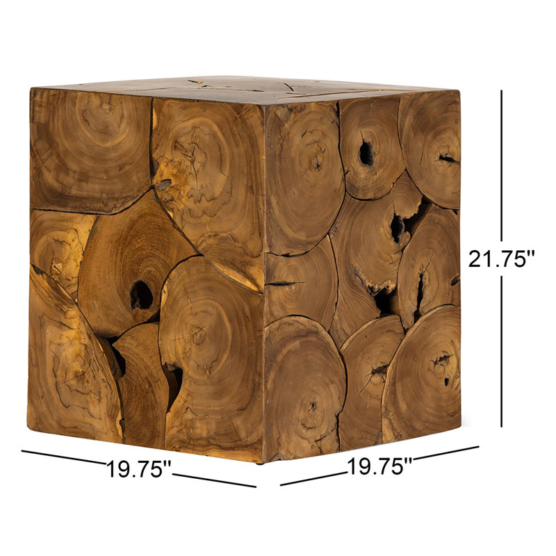 Tomlin Outdoor Square Teak Side Table