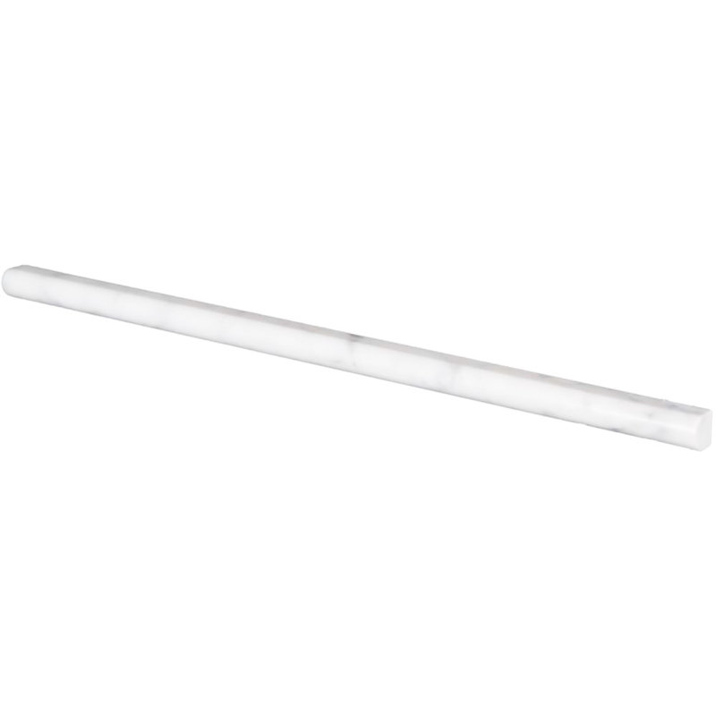 Carreau de doublure crayon en marbre blanc / gris 12 po x 0,5 po Bianco Carrara