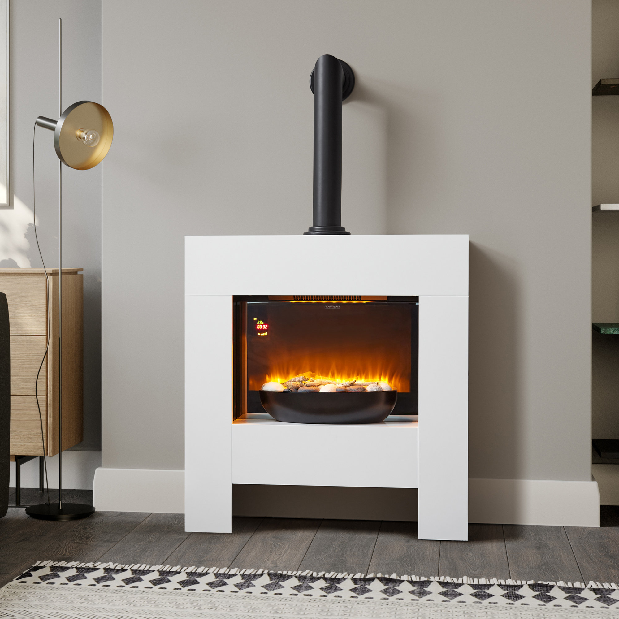 Black And Decker 85cm W Electric Fire | Wayfair.co.uk