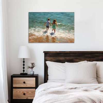  Art mural plage, océan côtier, photos de plage pour le salon, art mural sur toile plage paysage, art côtier pour les murs, photos de l'océan, décoration murale grande plage prête à être accrochée 24 po x 36 po