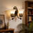 2 - Light Vintage Wall Sconce With Frosted Glass Shade (Bulbs Included)