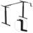 Mount-It! Height Adjustable Stand Up Desk with Manual Crank, Desk Frame Only for Home & Office