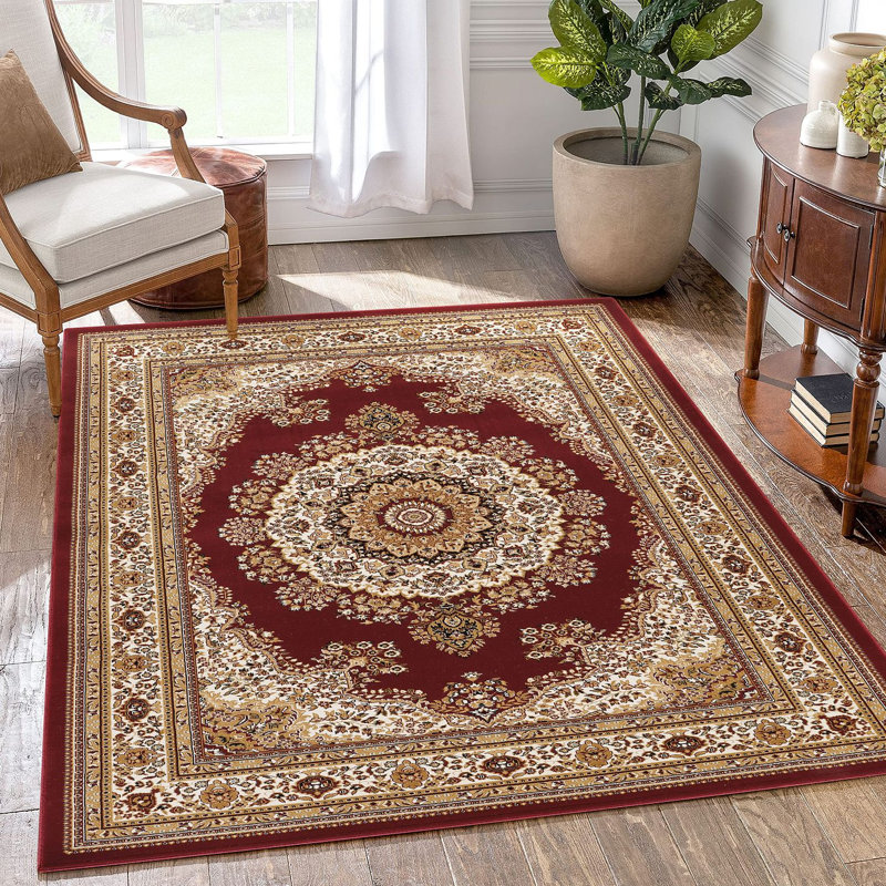 Manchester Area Rug, Red, Rectangle 7'10" x 10'6"