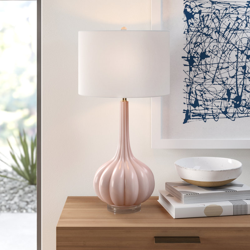 Lampe de table rose 29 po Aunah