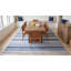 Tapis bleu moderne en laine noué à la main à motif géométrique Pixelation-1950209178