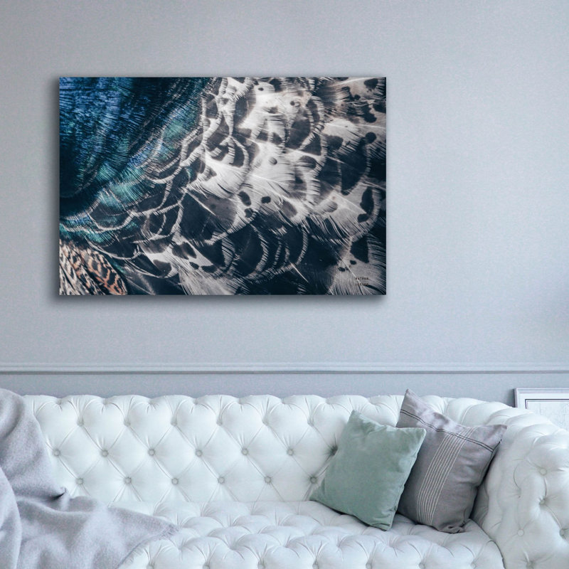 Epic Graffiti 'Peacock Study 1 Horizontal'  by Nathan Larson Canvas Wall Art, 60" x 40"
