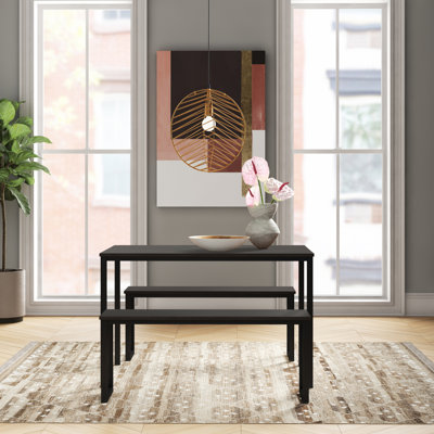 Santrell 4 - Person Solid Wood Top Four Leg Dining Set