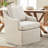 Upholstered Dining Chair with Casters-1665047071