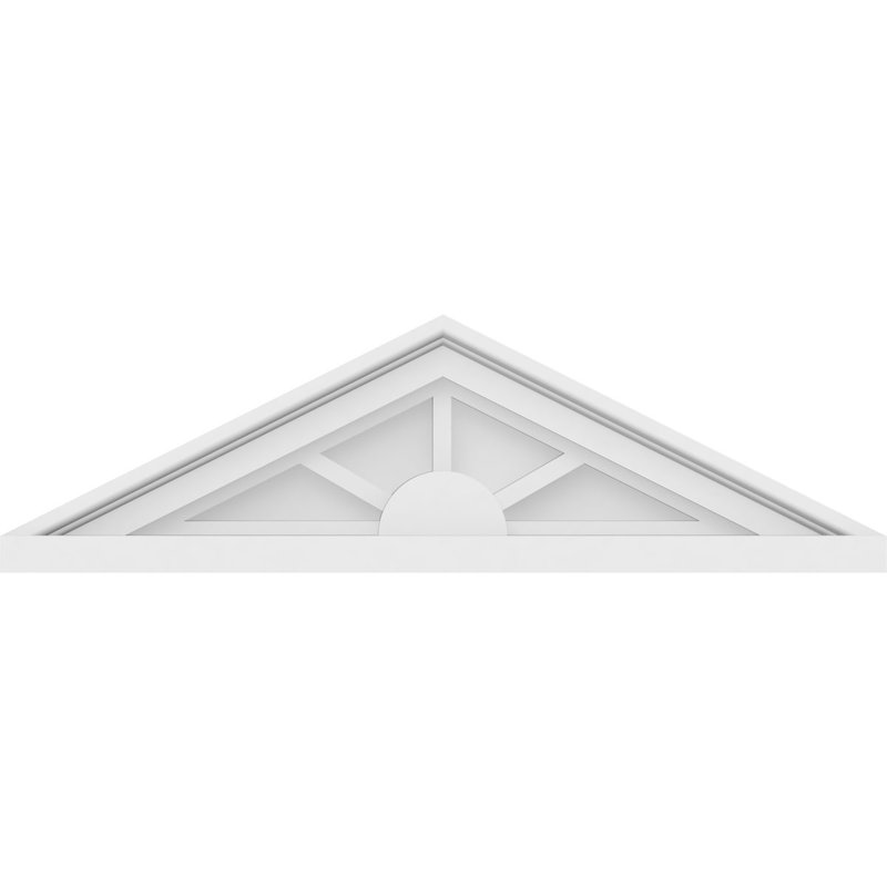 Pédement en PVC de qualité architecturale à 3 rayons Peaked Cap (pas 6/12), H 7 po x l 24 po x P 2 po
