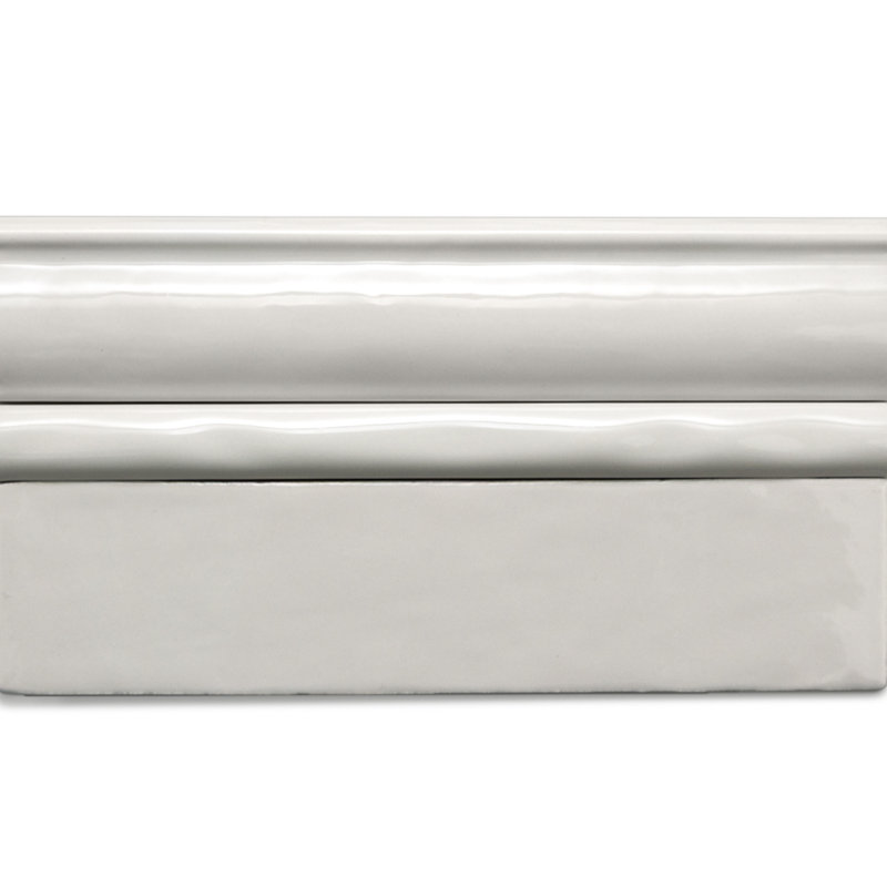 Chelsea 10" X 1" Ceramic Pencil Liner Tile Trim, Gris