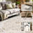 Soft Washable Vintage Floral Area Rug With Non-Slip Backing Beige-1509547261-1509547254