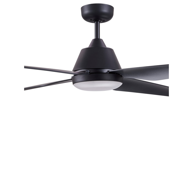 Alberte 122cm Ceiling Fan with LED Lights, Black