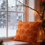 Abstract Orange Backrest Cushion
