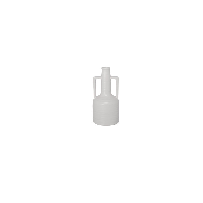 Ceramic Vase Sandstone Matte Finish White