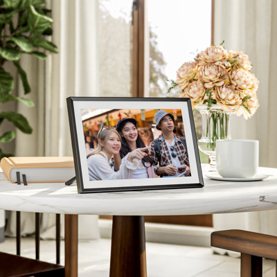  Cadre photo numérique Wi-Fi 10,1 pouces avec cadre photo numérique à écran tactile de 32 Go