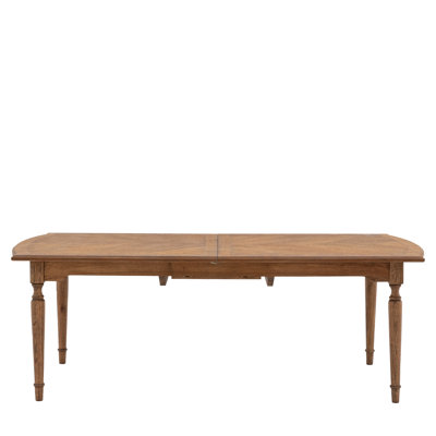 Cesco 100 cm Ash Rectangular Wood Top Dining Table with Wood Base
