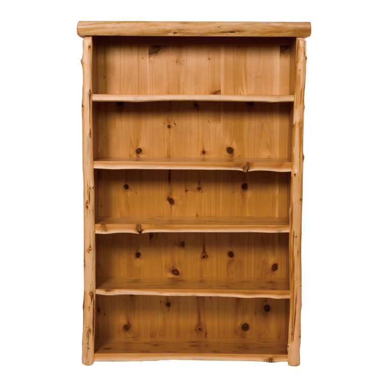 Traditional Cedar Log Bookcase