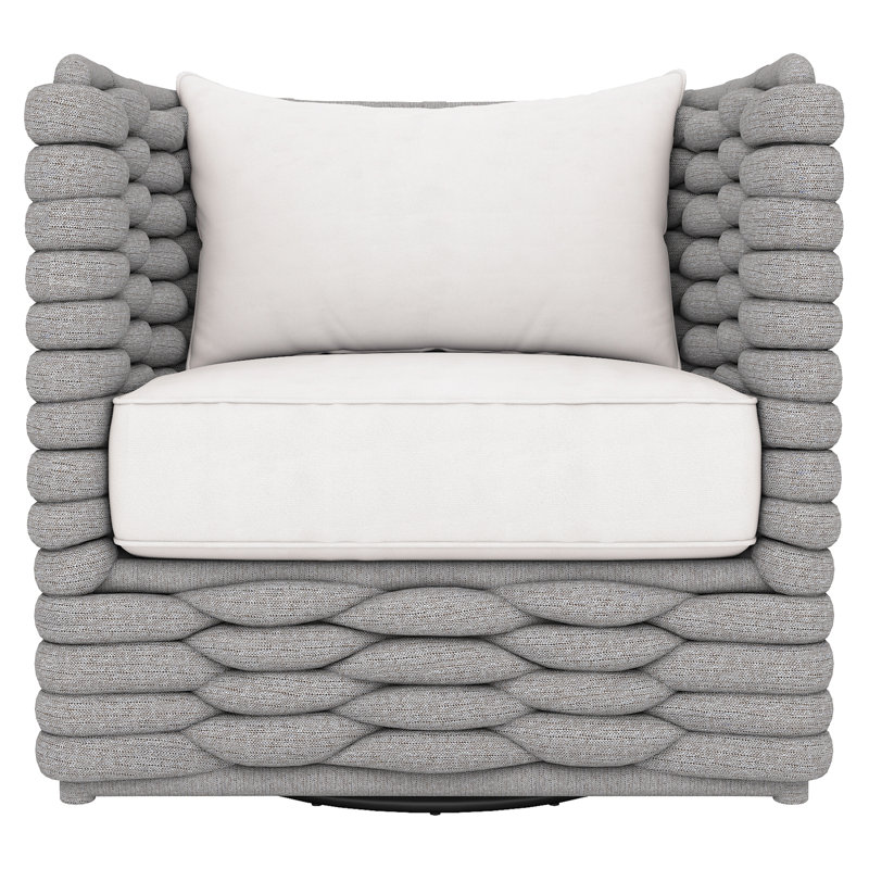 Outdoor Swivel Lounge Chair, Gray