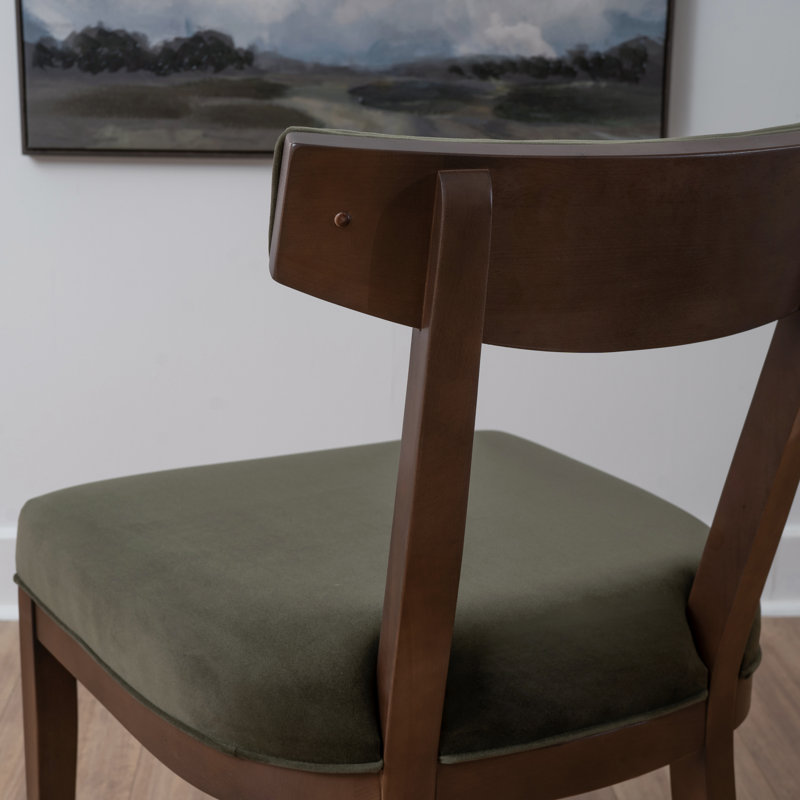 Ballard Fully Assembled Solid Maple Wood Green Side Chair