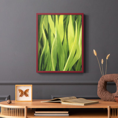 «Blades of Grass II», reproduction encadrée - bois massif