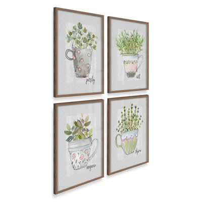 Happy Herbs Set of 4 Prints
