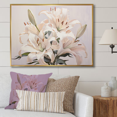 Lys blancs en fleur II sur toile
