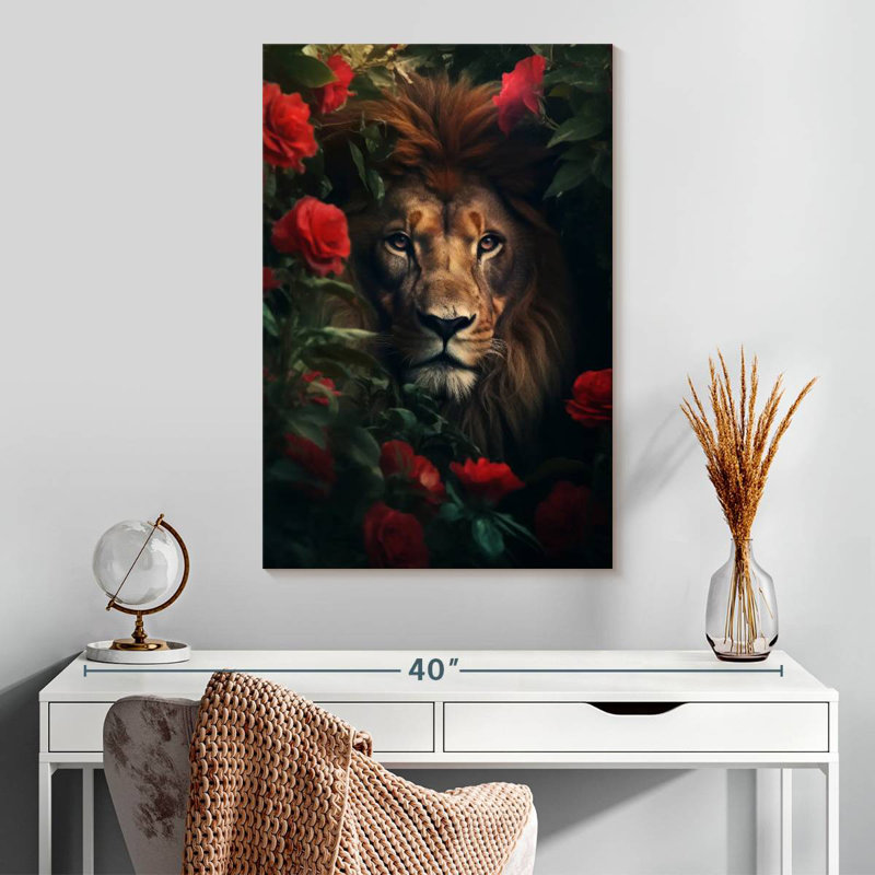 Brampt Lion Flowers, 30" H x 20" W