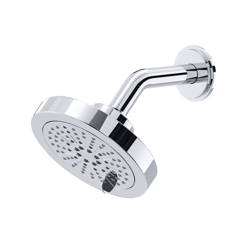 5" 6-Function Showerhead With Arm, Chrome, 1.5 GPM