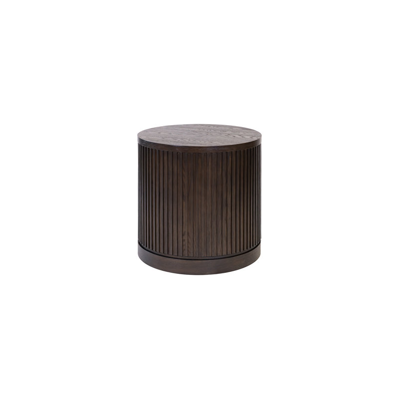 Girdhari Round End Table - Brown, 24" H x 24" L x 24" W, Brown
